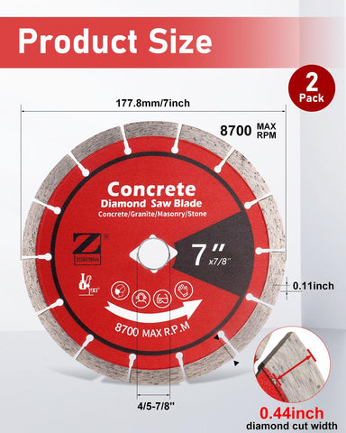 ZORUNNA blade fits 7/8 and 5/8 arbor sizes on grinders