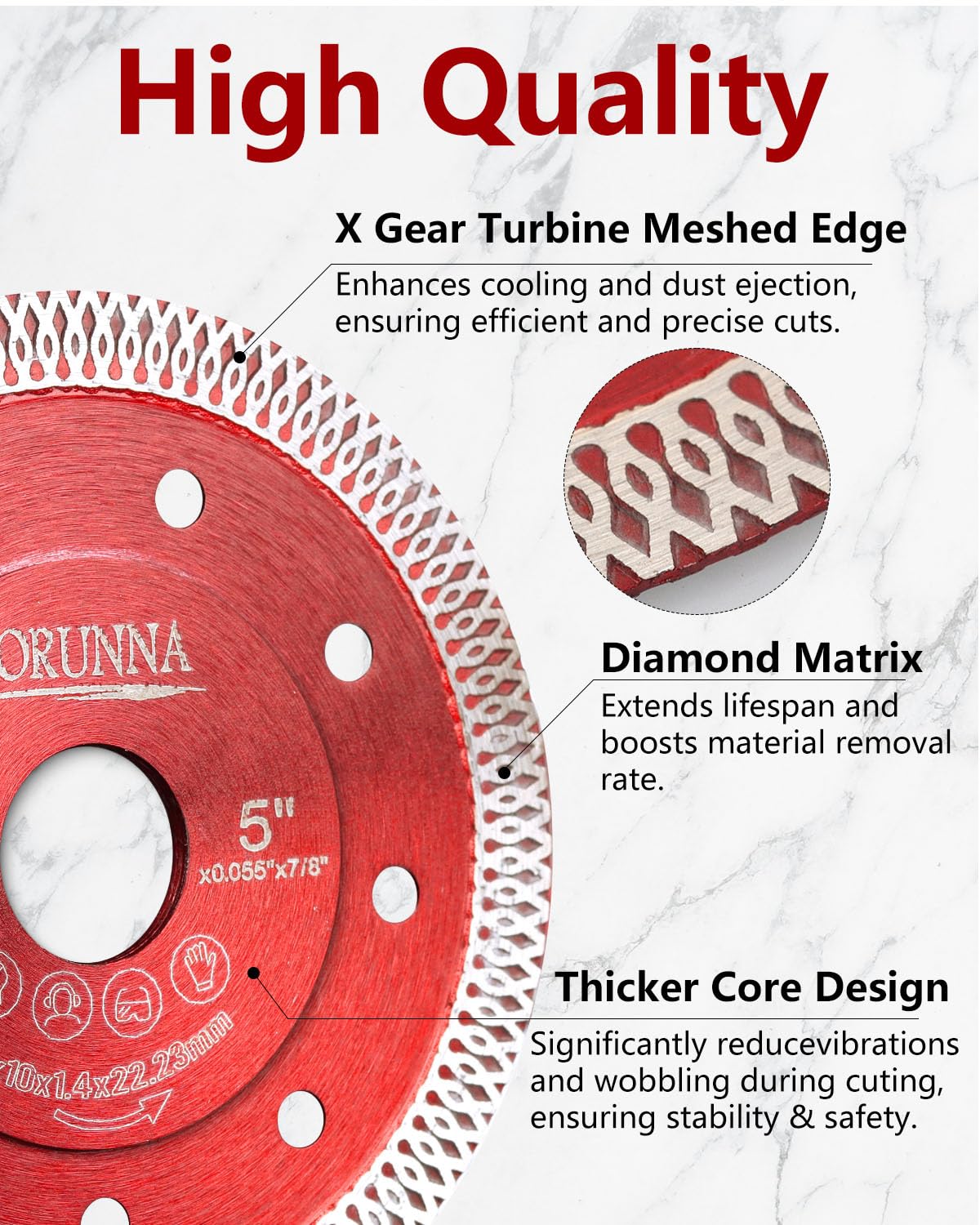 ZORUNNA blade thick core reduces vibration for better control