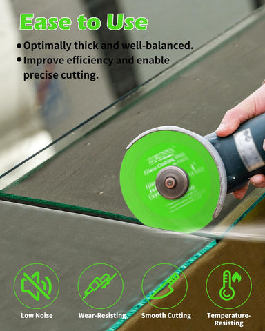 ZORUNNA disc bevels ceramic and tile surfaces for neat edges.