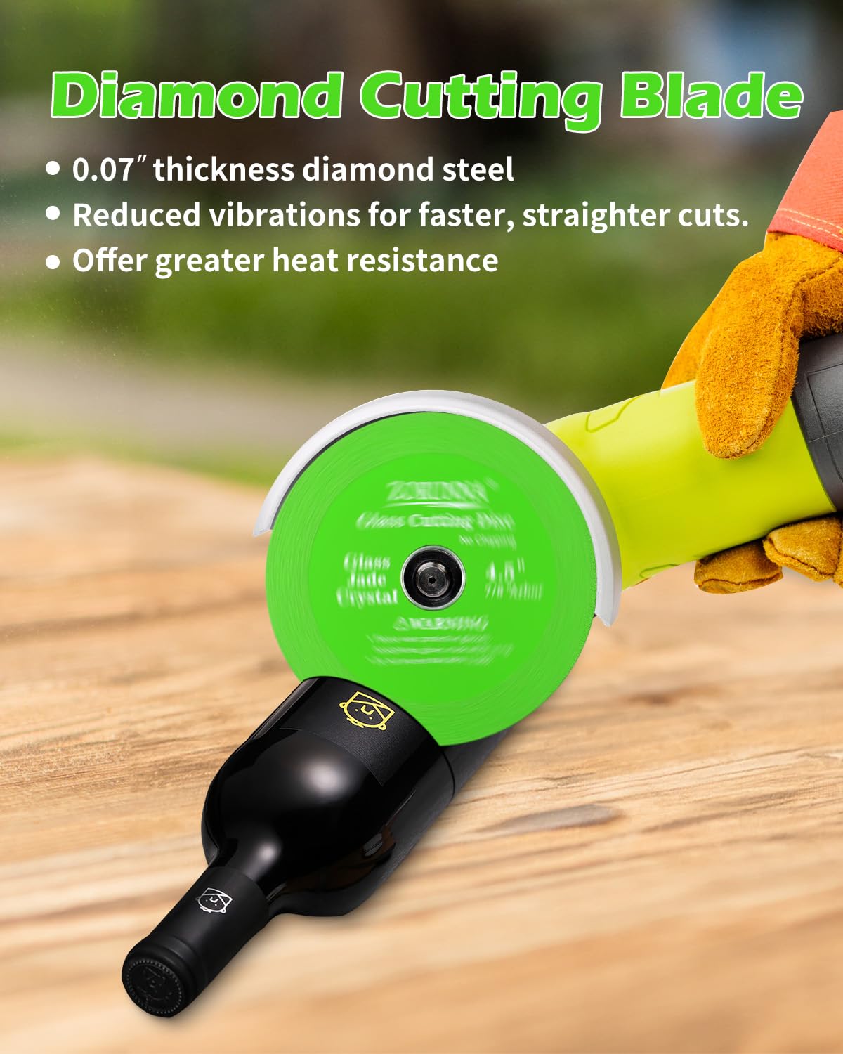 Close-up of ZORUNNA diamond blade showing durable segments for clean cuts.