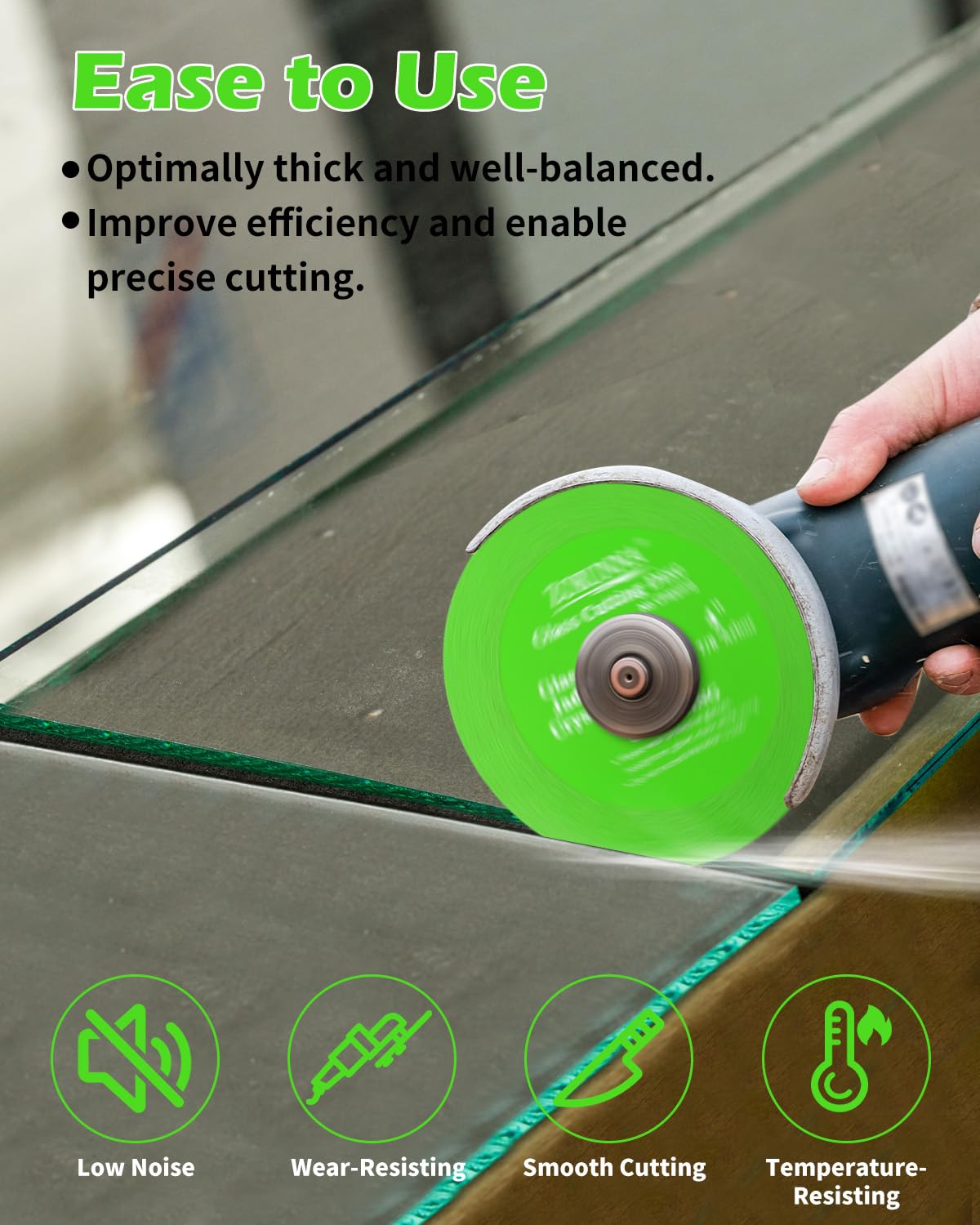 Smoothly cuts glass, jade, and crystal with reduced noise by ZORUNNA.
