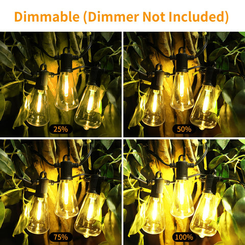 ZOTOYI 50 ft lights connectable end-to-end, up to 20 strands for larger displays.