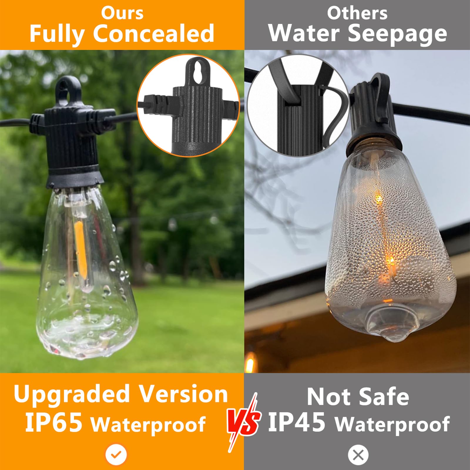 ZOTOYI ST38 LED bulbs close-up, highlighting durable, shatterproof shells for outdoors.