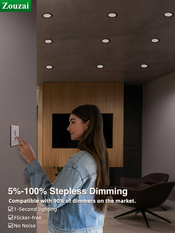 Zouzai IC-rated recessed light designed for safe insulation contact