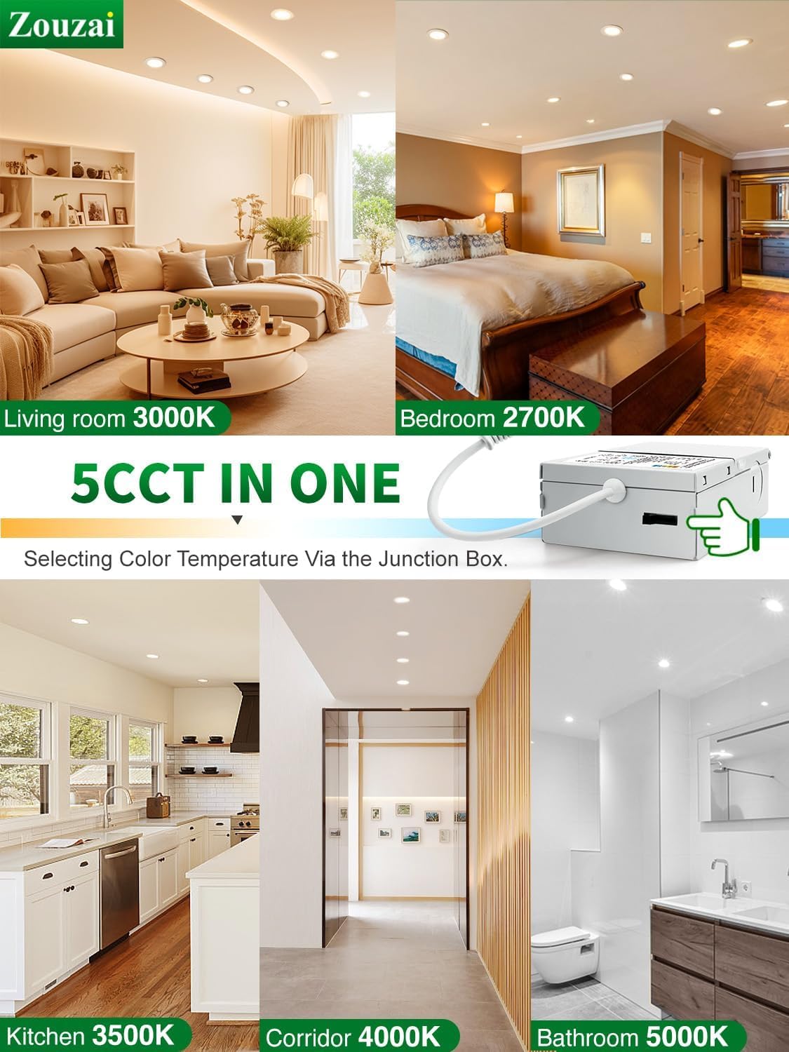 Zouzai dimmable recessed light delivers smooth brightness control.