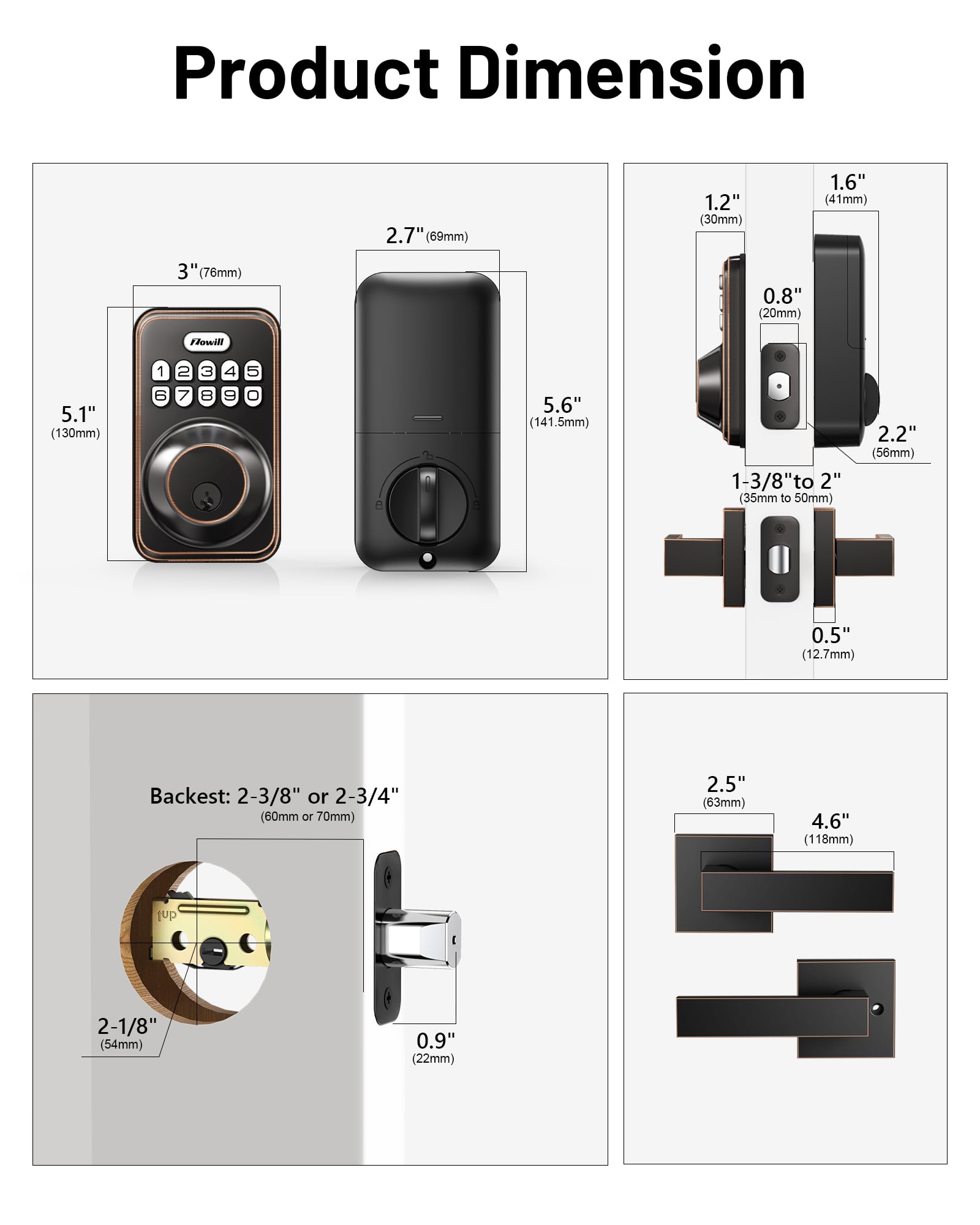 Zowill IP54 weatherproof design withstands rain and shine