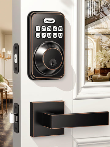 Zowill keyless entry lock with two lever handles for easy, secure home access