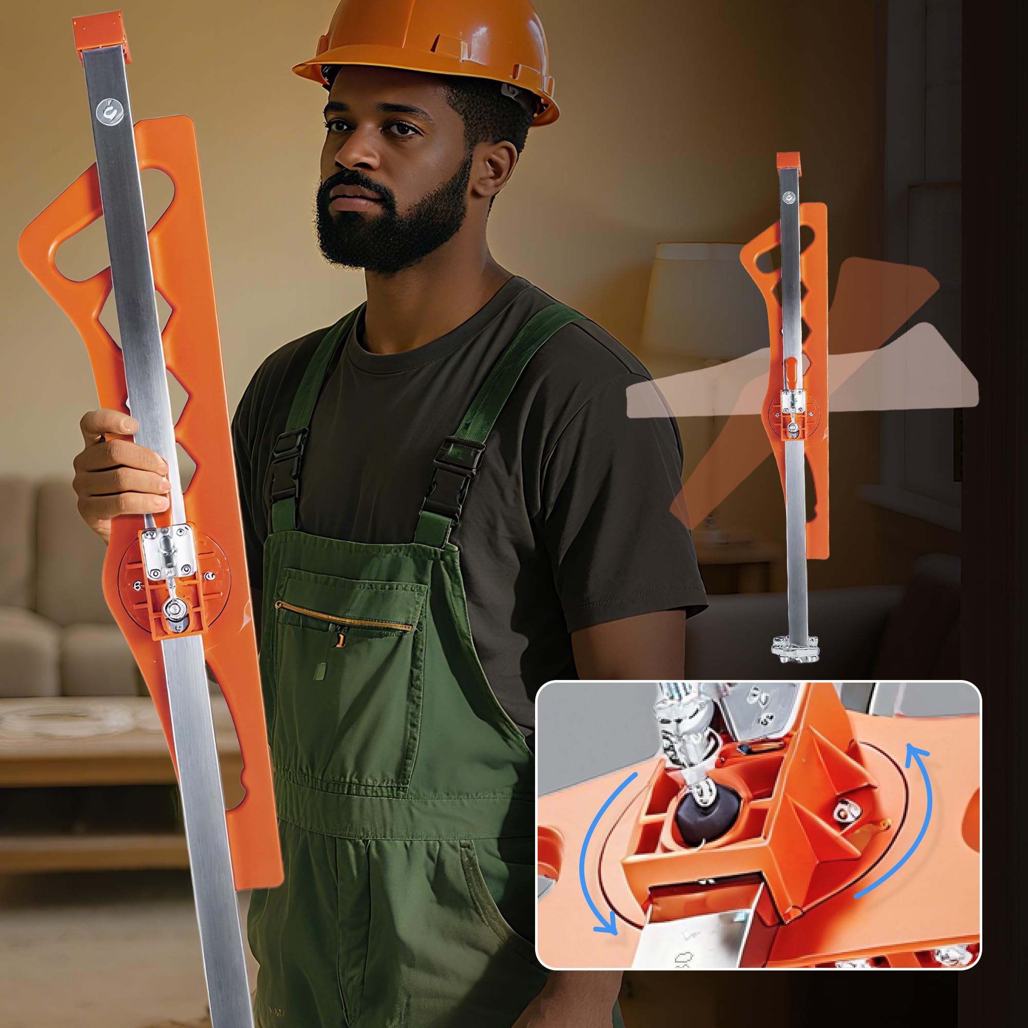 ZOYACREATE drywall cutting tool automatic clamp detail demonstrates smooth, accurate board clamping