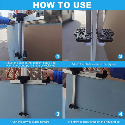Zozen drywall cutter includes 10 spare blades stored on the device