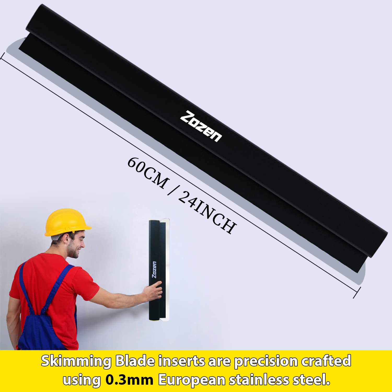 Zozen European stainless steel blade provides crisp edge control