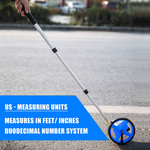 Zozen measuring wheel showing 10,000 ft capacity for long outdoor distances