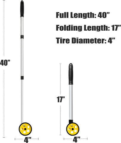 Zozen measuring wheel with 4-inch diameter, lightweight and portable