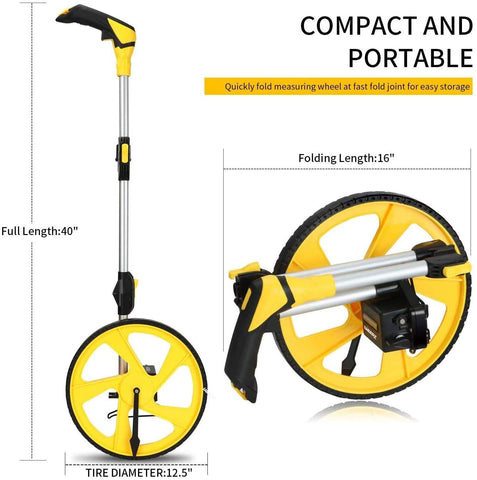 Zozen measuring wheel aluminum bracket provides sturdy field use.