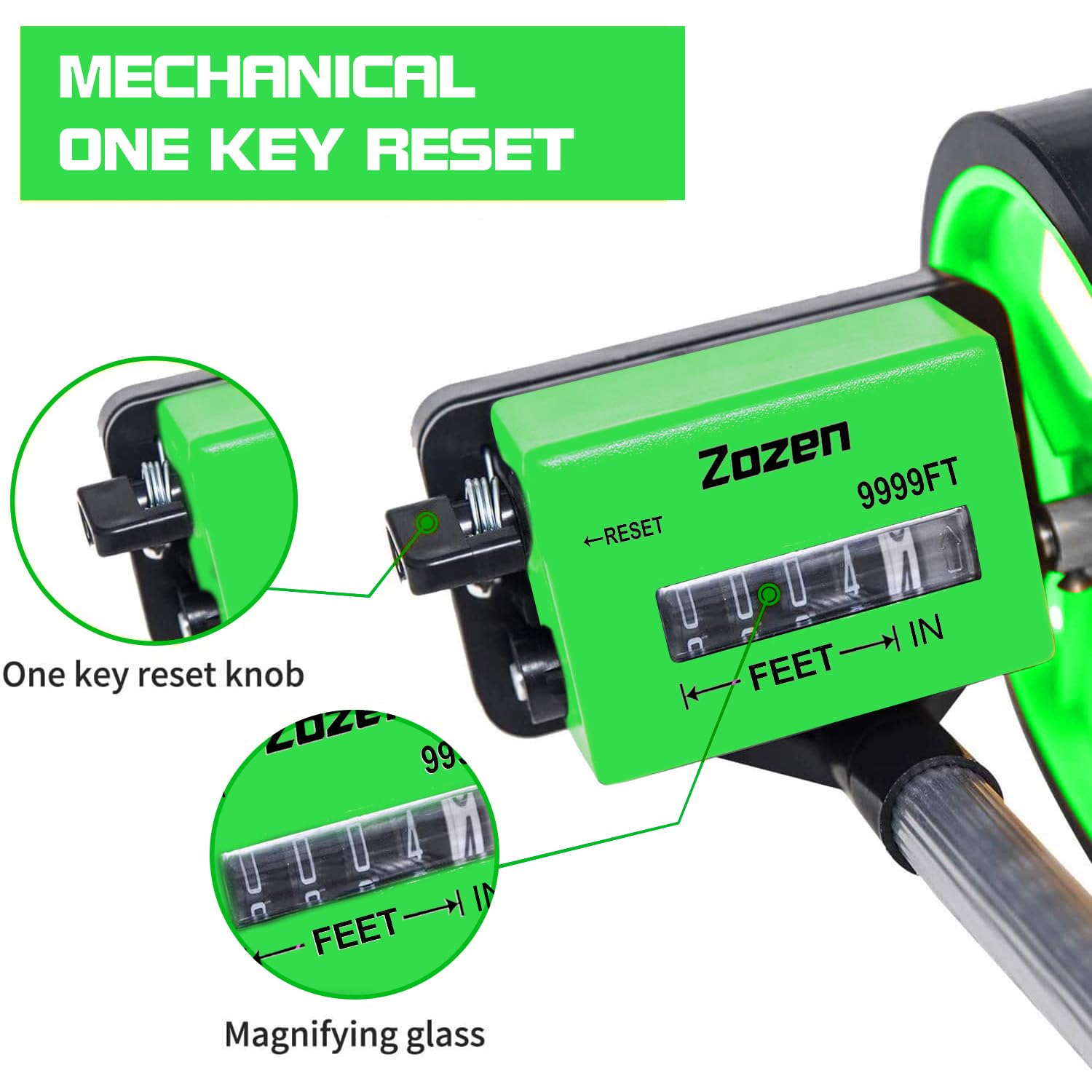 Carrying bag included with Zozen measuring wheel for easy transport