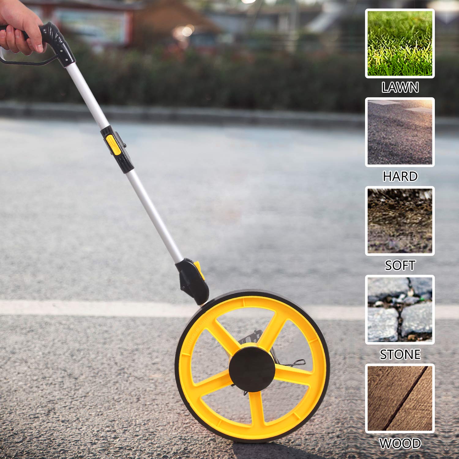 Zozen measuring wheel kickstand for stable use