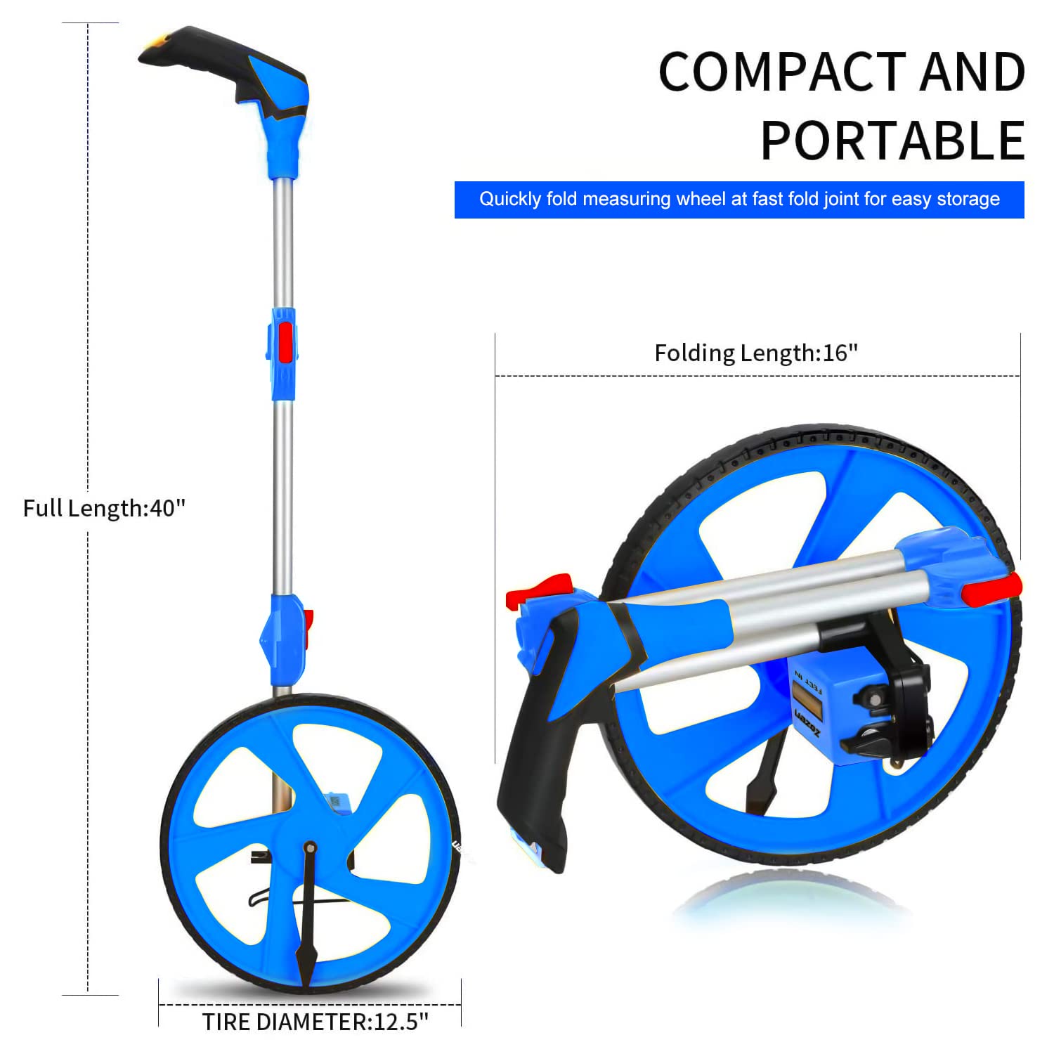 Zozen Measuring Wheel one-key reset button simplifies recalibration.