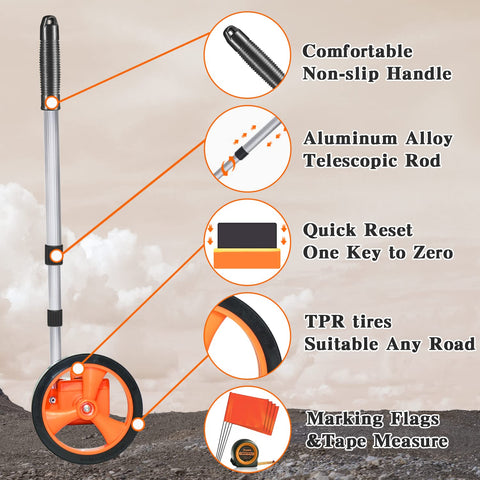 Zozen measuring wheel one-key reset enables quick remeasurement