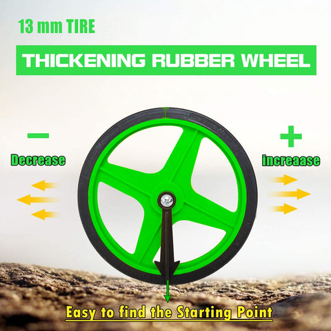 Zozen measuring wheel with telescopic pole extended for uneven terrain