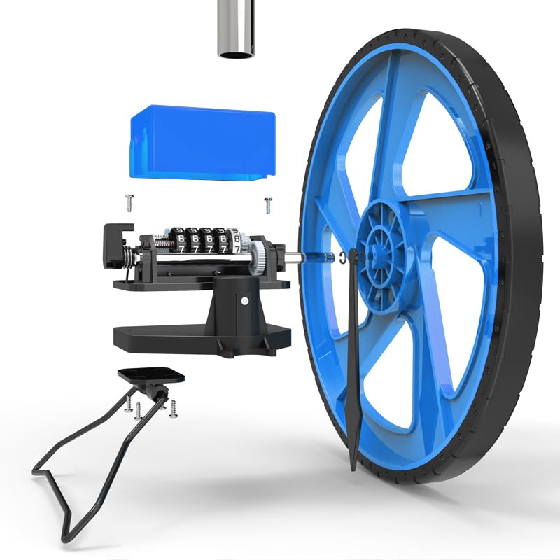 Zozen Measuring Wheel with TPR tires for varied terrain grip.