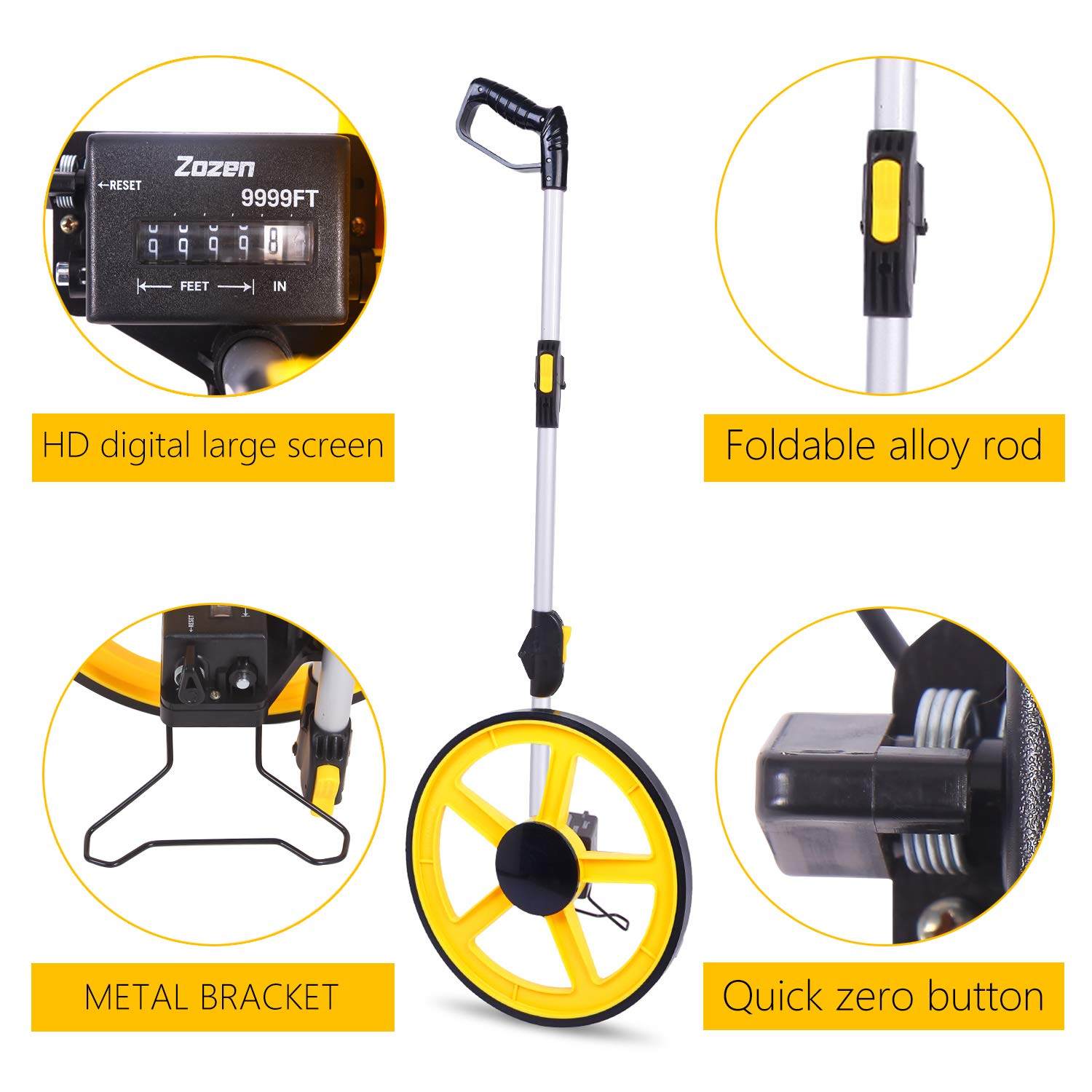 Zozen measuring wheel with LCD display for precise readings