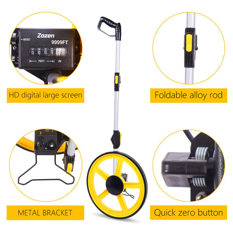 Zozen measuring wheel with LCD display for precise readings