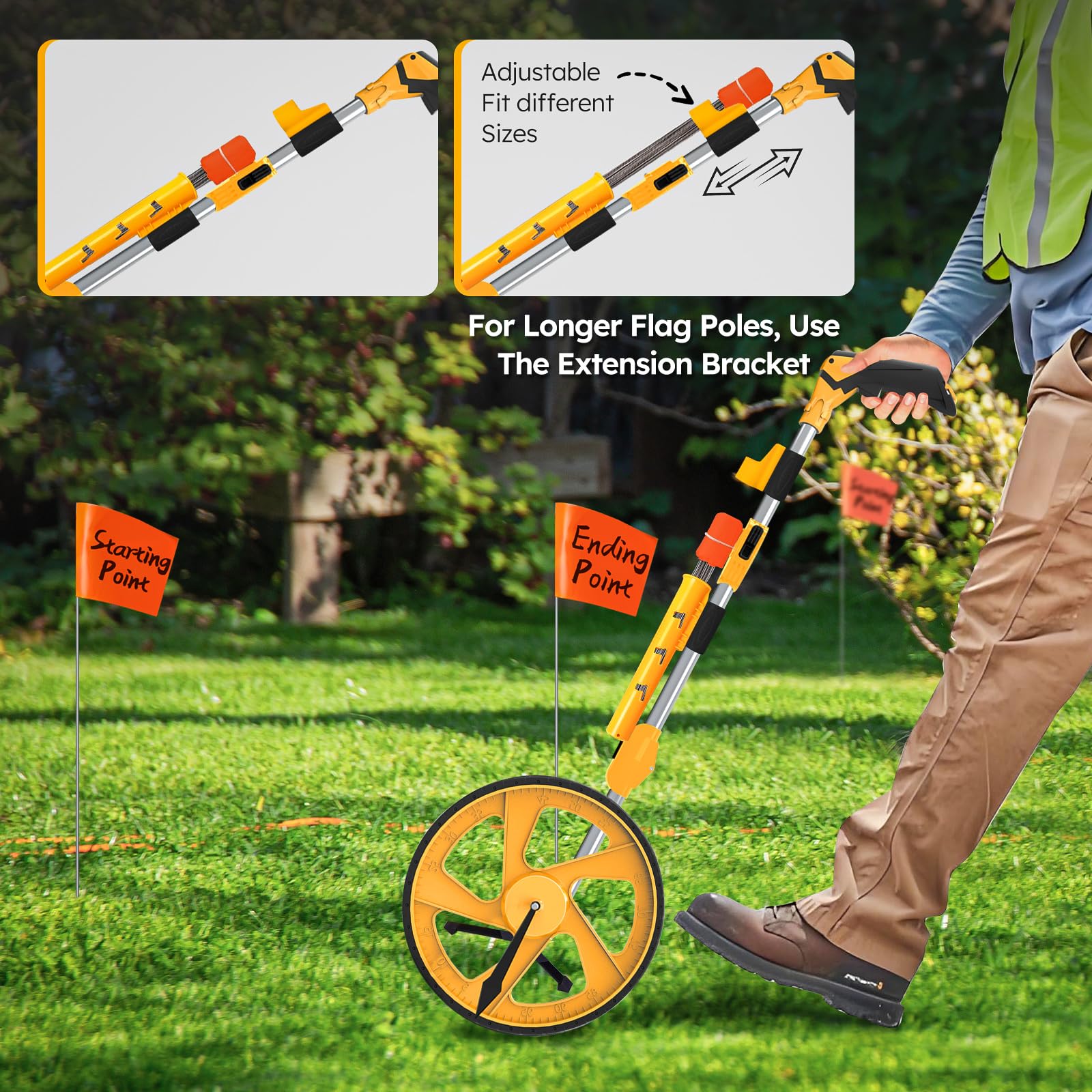 Zozen wheel with bright yellow display for easy reading in any light.