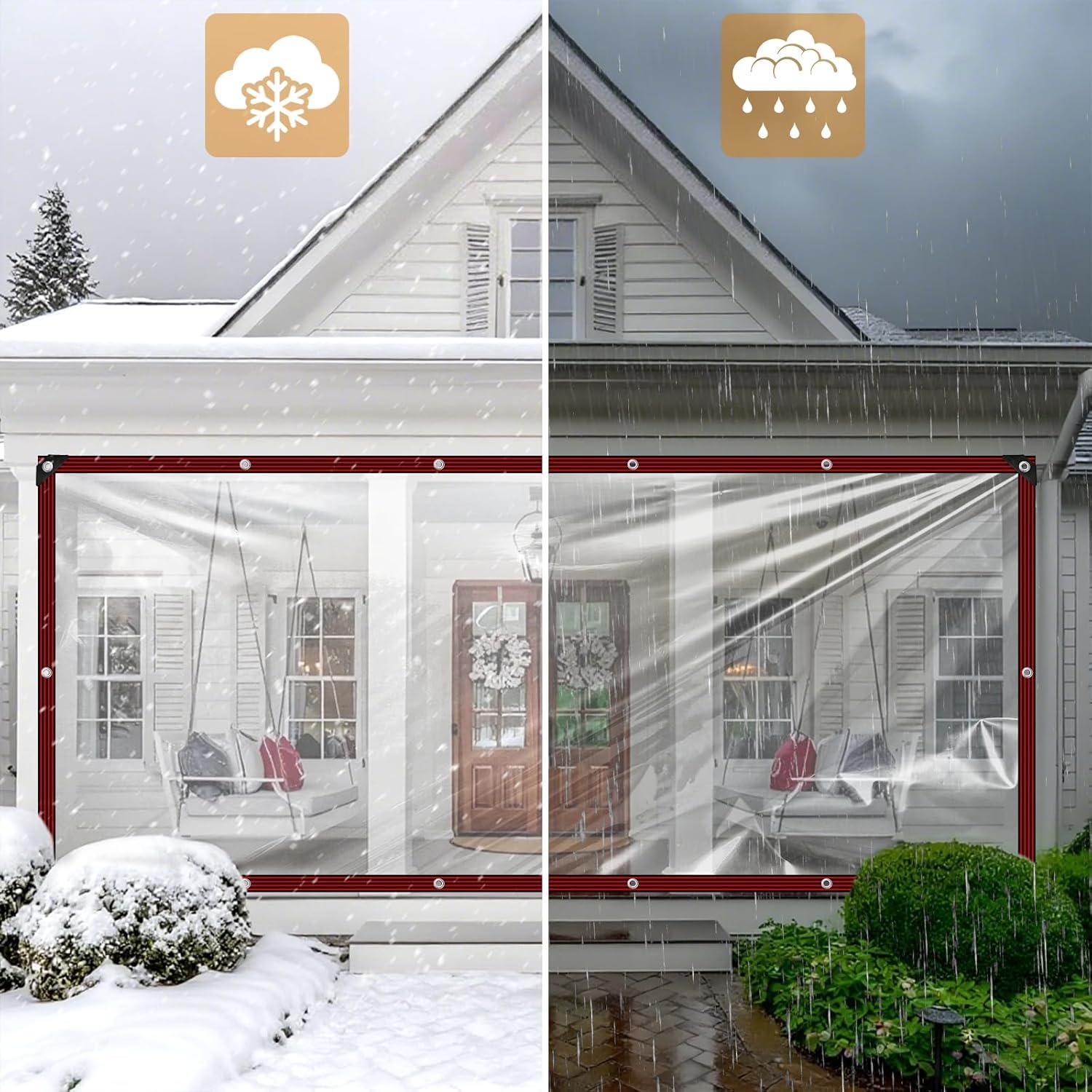 ZOZIJIU Garden furniture cover tarp protects patio gear from weather
