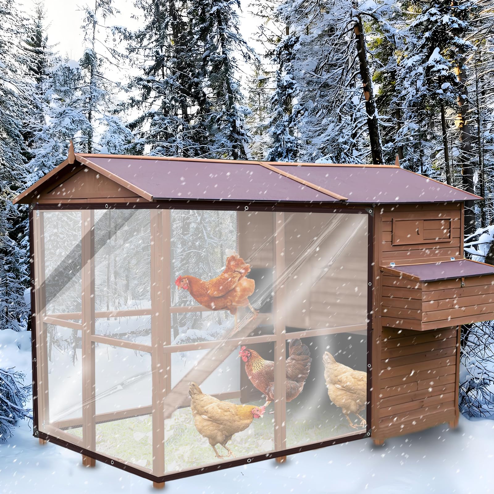 ZOZIJIU Patio and shed tarp blocks rain while you work outside