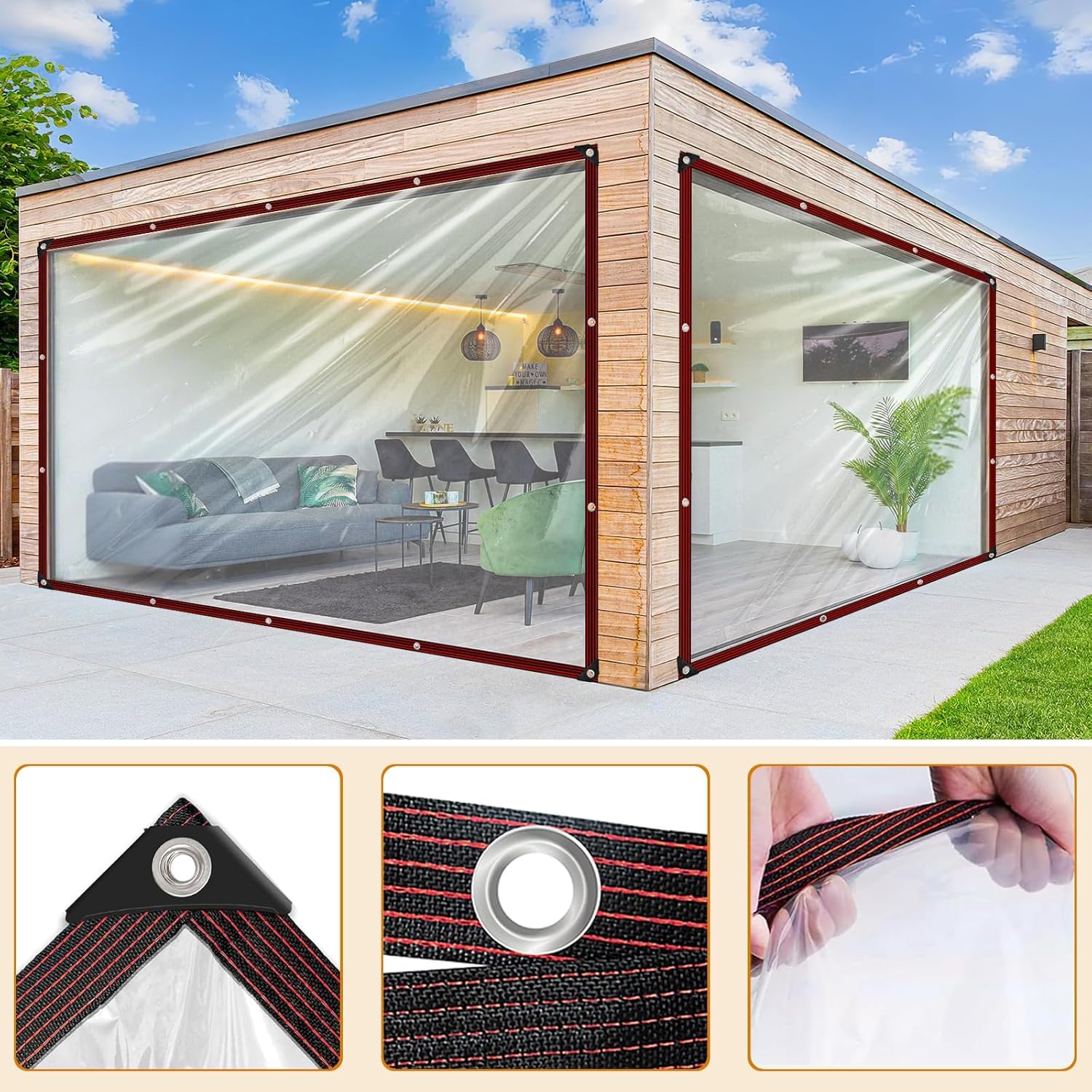 ZOZIJIU Translucent tarp preserves light for greenhouse plants