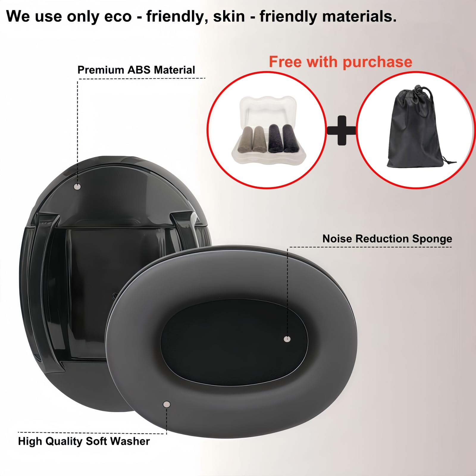 ZOZZGO earmuffs with air vents reduce pressure while sleeping