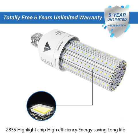 ZP corn-shape bulb provides 360-degree illumination for garages and workshops.