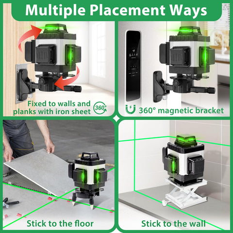 ZPD Laser Level green laser beam with high visibility for tasks