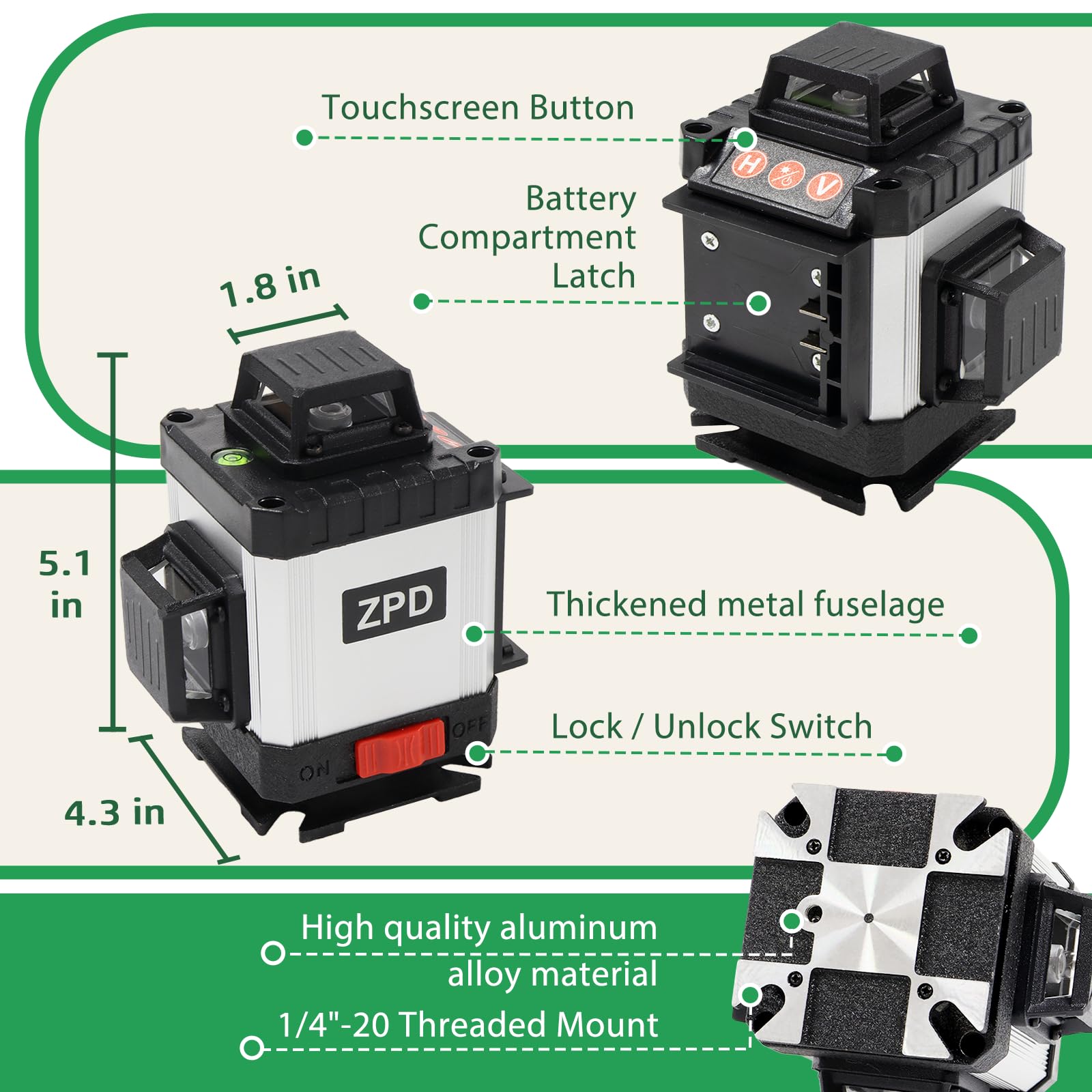 ZPD Laser Level on-site use illustrating quick setup for professionals