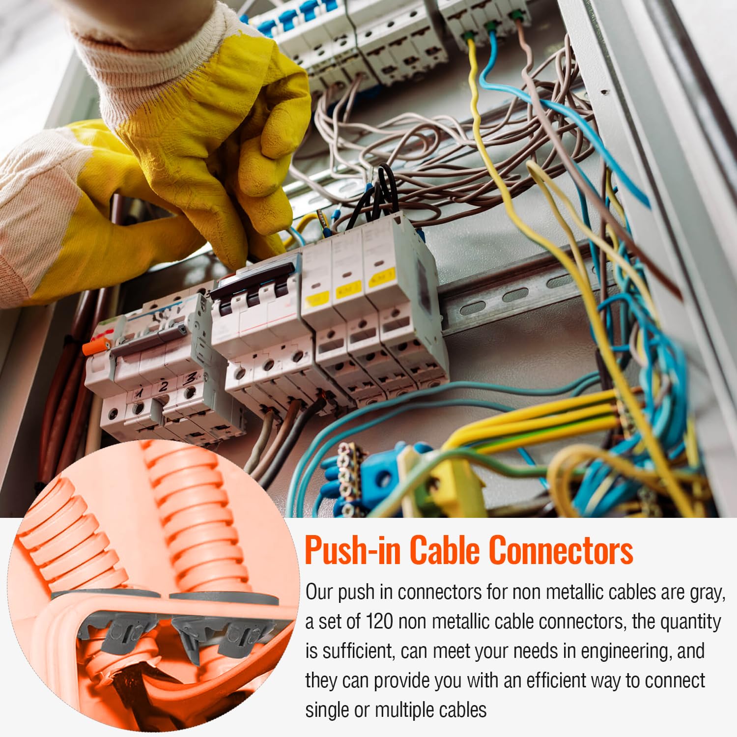 Demonstration of screw-free installation with ZPSNDP push-in connectors.