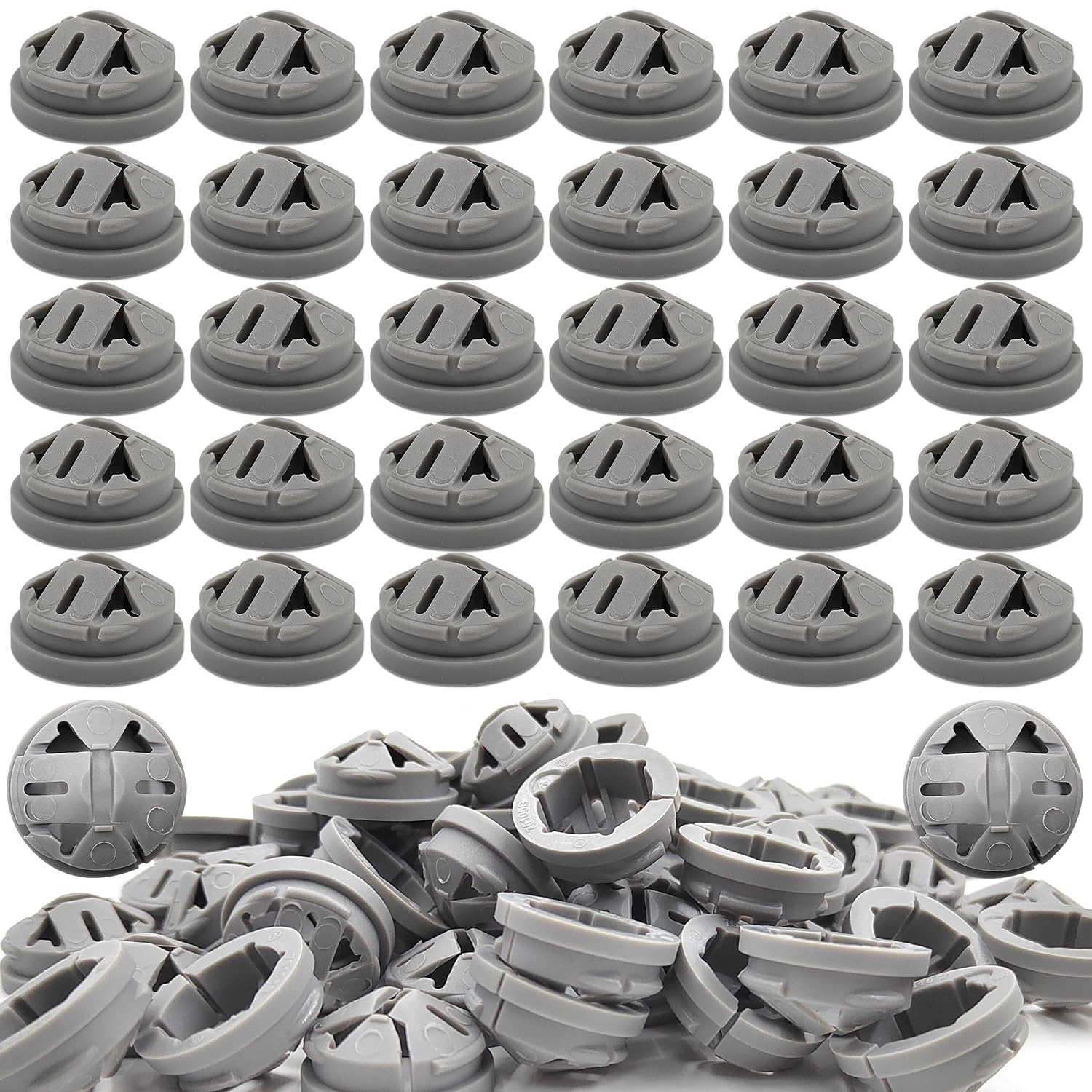 ZPSNDP 120-pack push-in connectors in gray nylon for easy wiring.