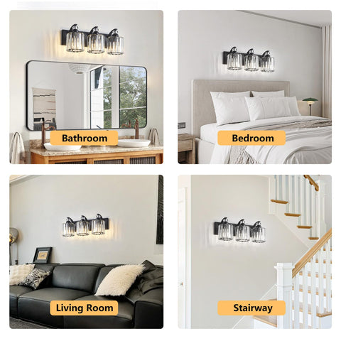 Zqoyn 3-light vanity fixture suitable for bathrooms, bedrooms, or hallways