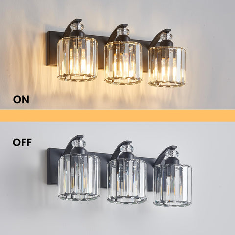 Zqoyn crystal shades deliver refined sparkle for a modern-retro bathroom look