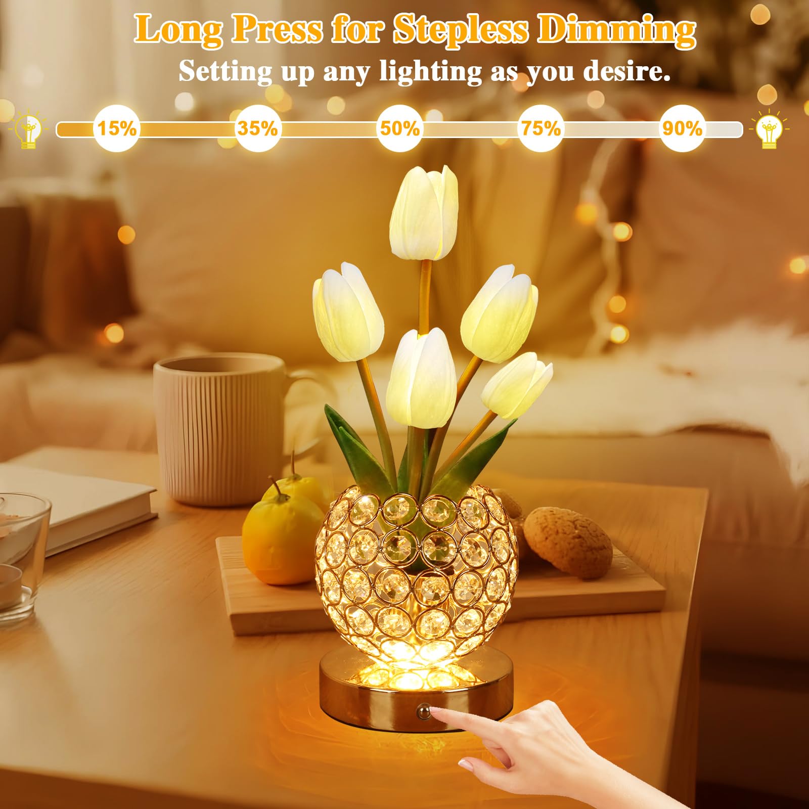 ZQPBLED USB-chargeable lamp keeps devices powered beside your bed.