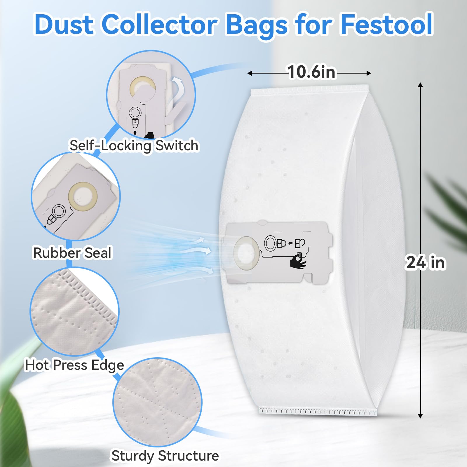 ZQZiQi collapsible dust bag maintains suction and reduces clogs