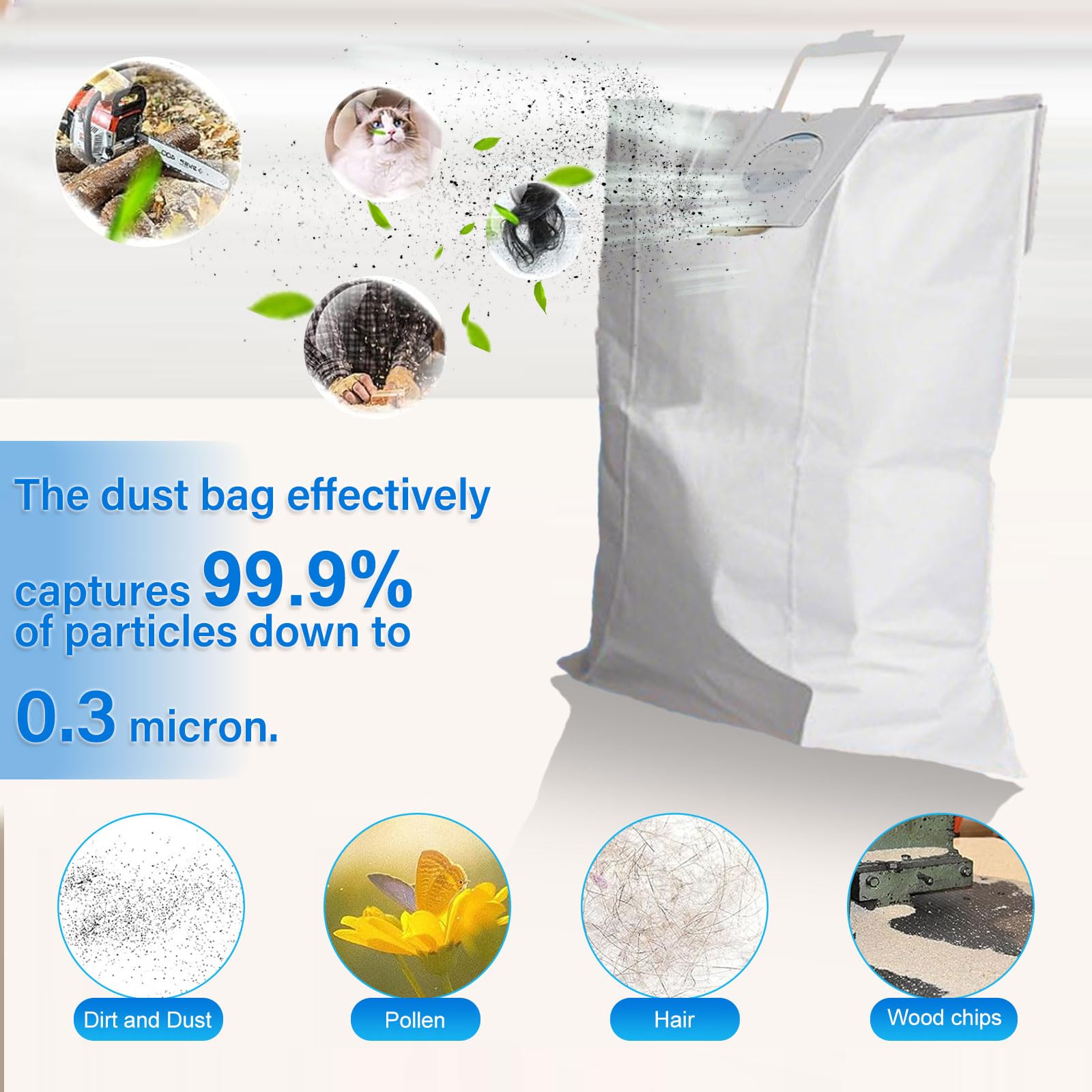 ZQZiQi 75 cm dust bag demonstrates large capacity for heavy dust