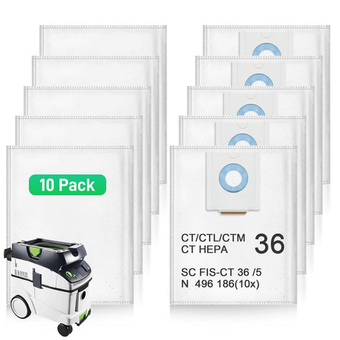 ZQZiQi CT36 dust bag seal around the neck for mess-free removal.