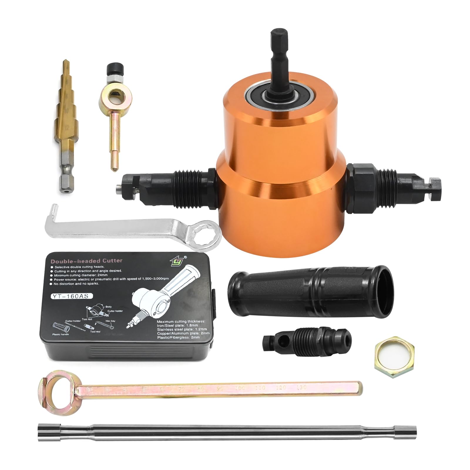 Zreneyfex 360-degree nibbling attachment close-up with dual heads for precise cuts