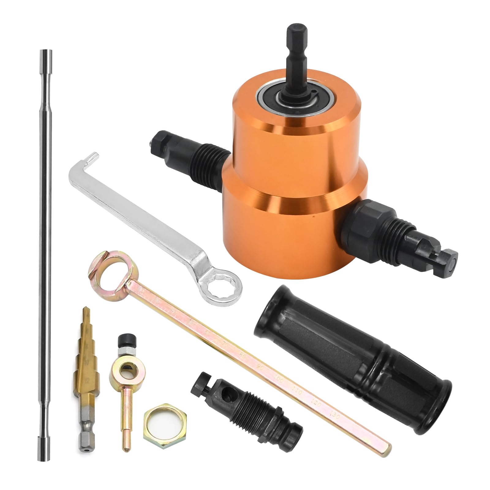 Zreneyfex metal sheet nibbler kit components laid out for renovation tasks