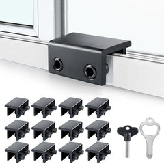 ZRFCXE Window Locks 12 Pack front view shows secure sliding window design.