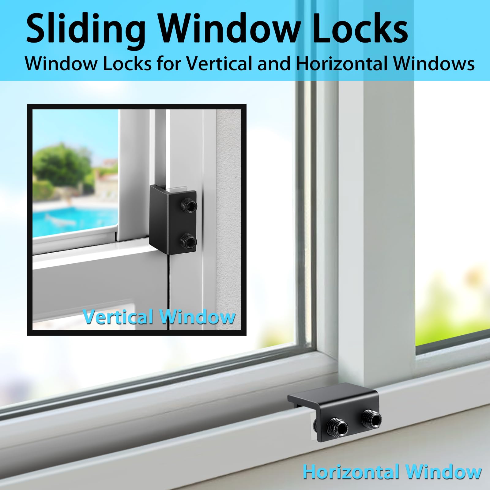 ZRFCXE Installation step one places lock on window track.