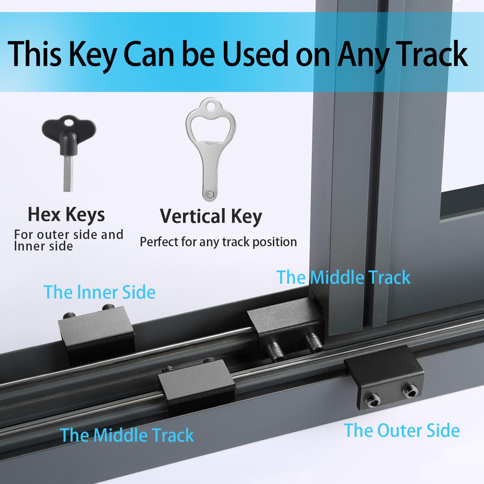 ZRFCXE Protection pads prevent scratches on window tracks.