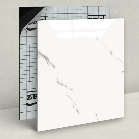 ZRJT glossy marble finish tiles ideal for kitchens and bathrooms adding brightness.