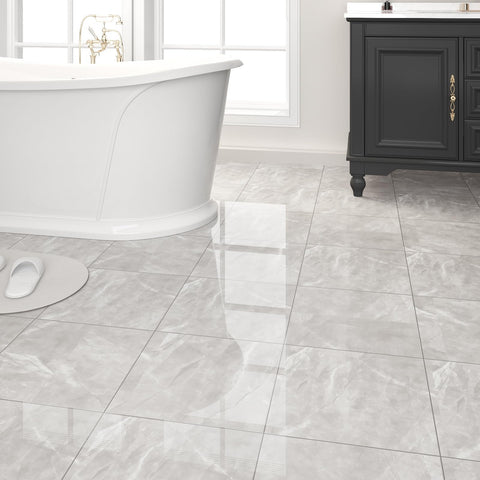 ZRJT light-grey marble pattern close-up shows realistic texture for stylish interiors.
