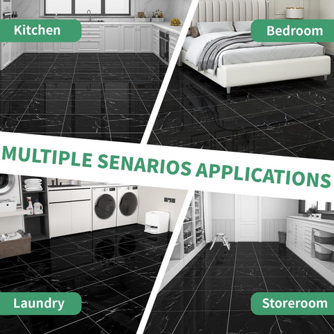 ZRJT Polish Black Marble tile in RV interior for stylish, lightweight upgrade.