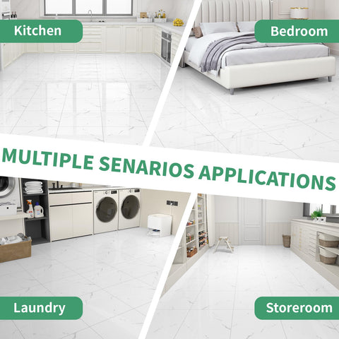 ZRJT white marble pattern tiles 12x12 for living rooms and entryways